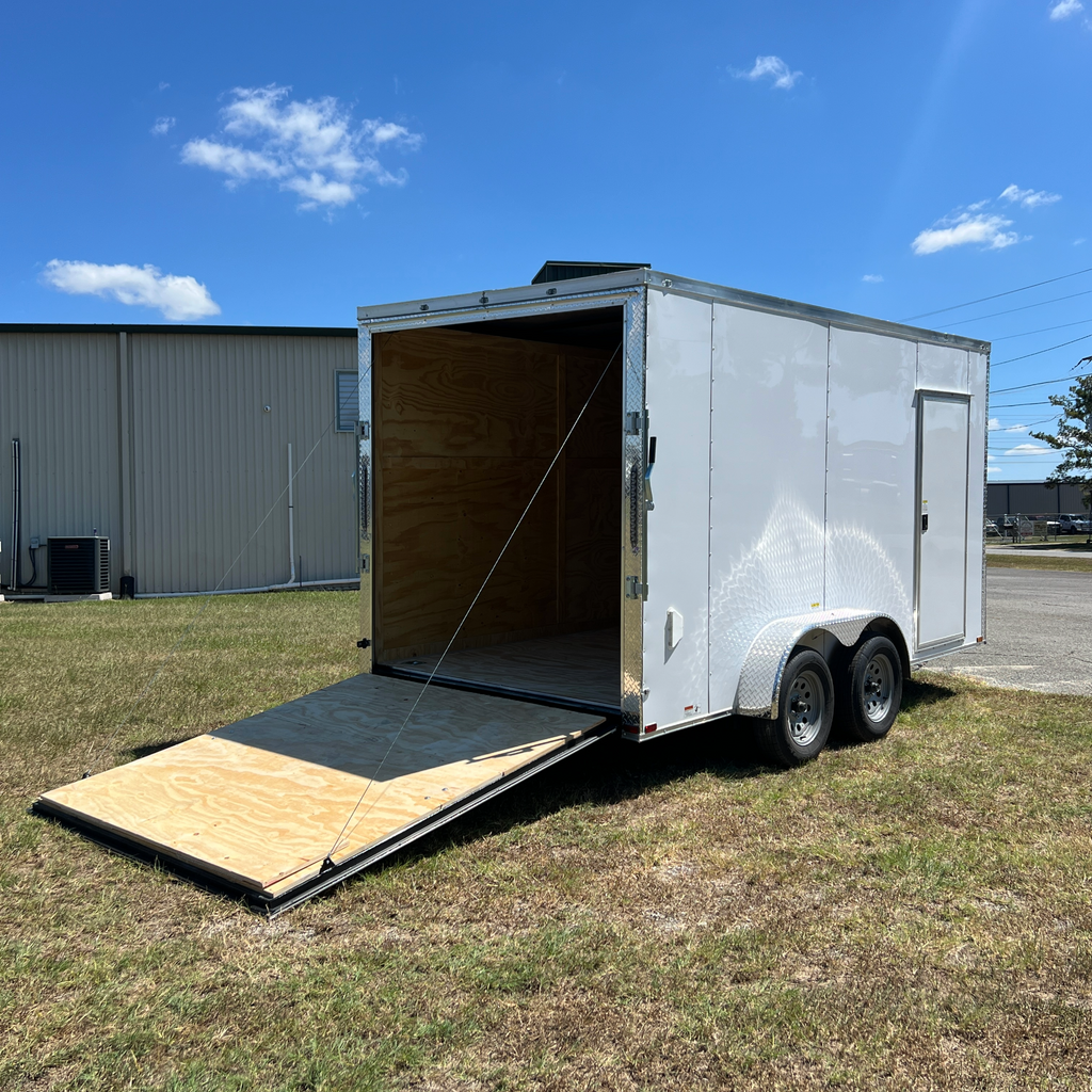 7X14TA White Standard Trailer