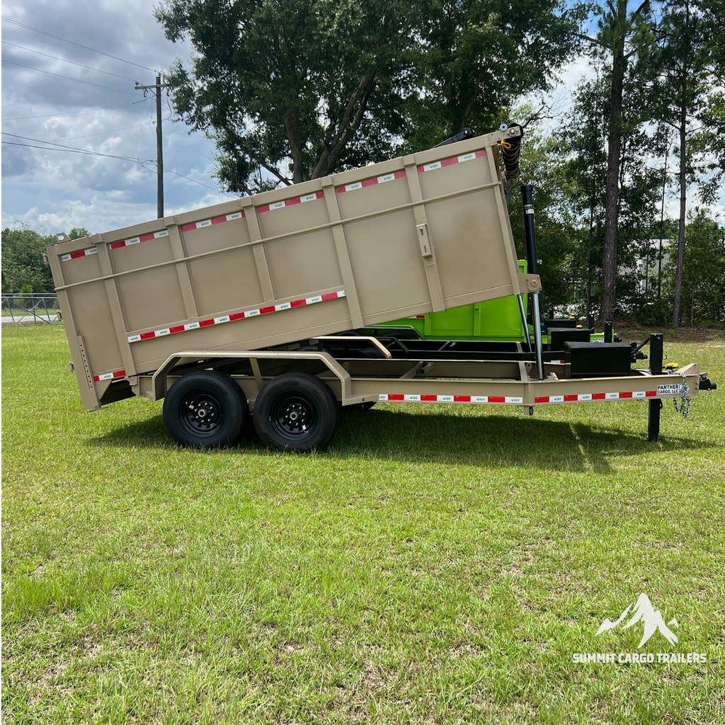 7X14TA Tan Dump Trailer