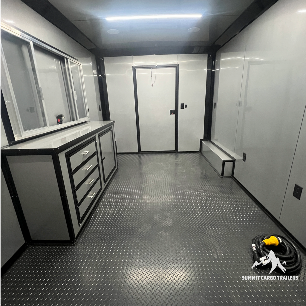 8.5X24 Charcoal Concession Porch Trailer