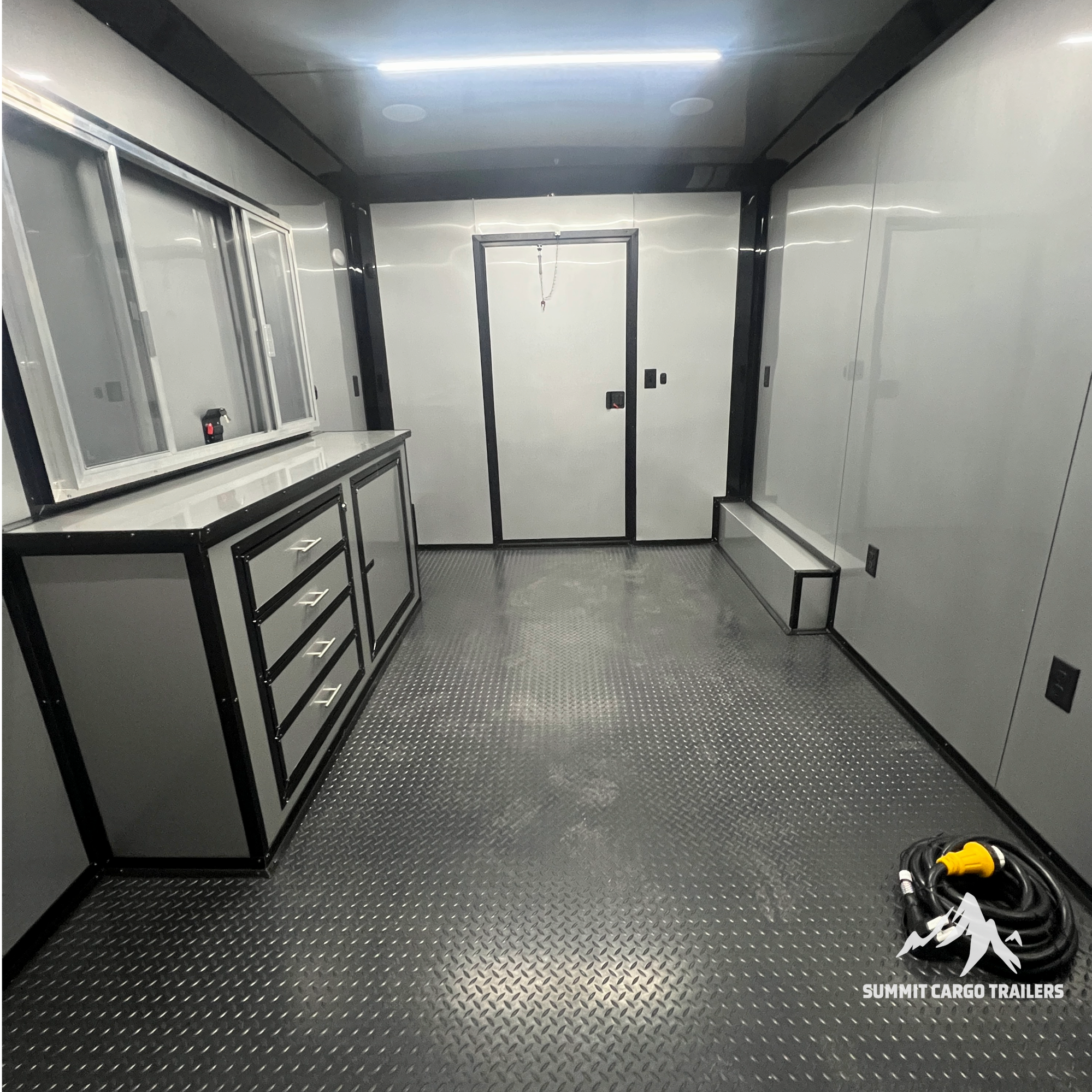 8.5X24 Charcoal Concession Porch Trailer