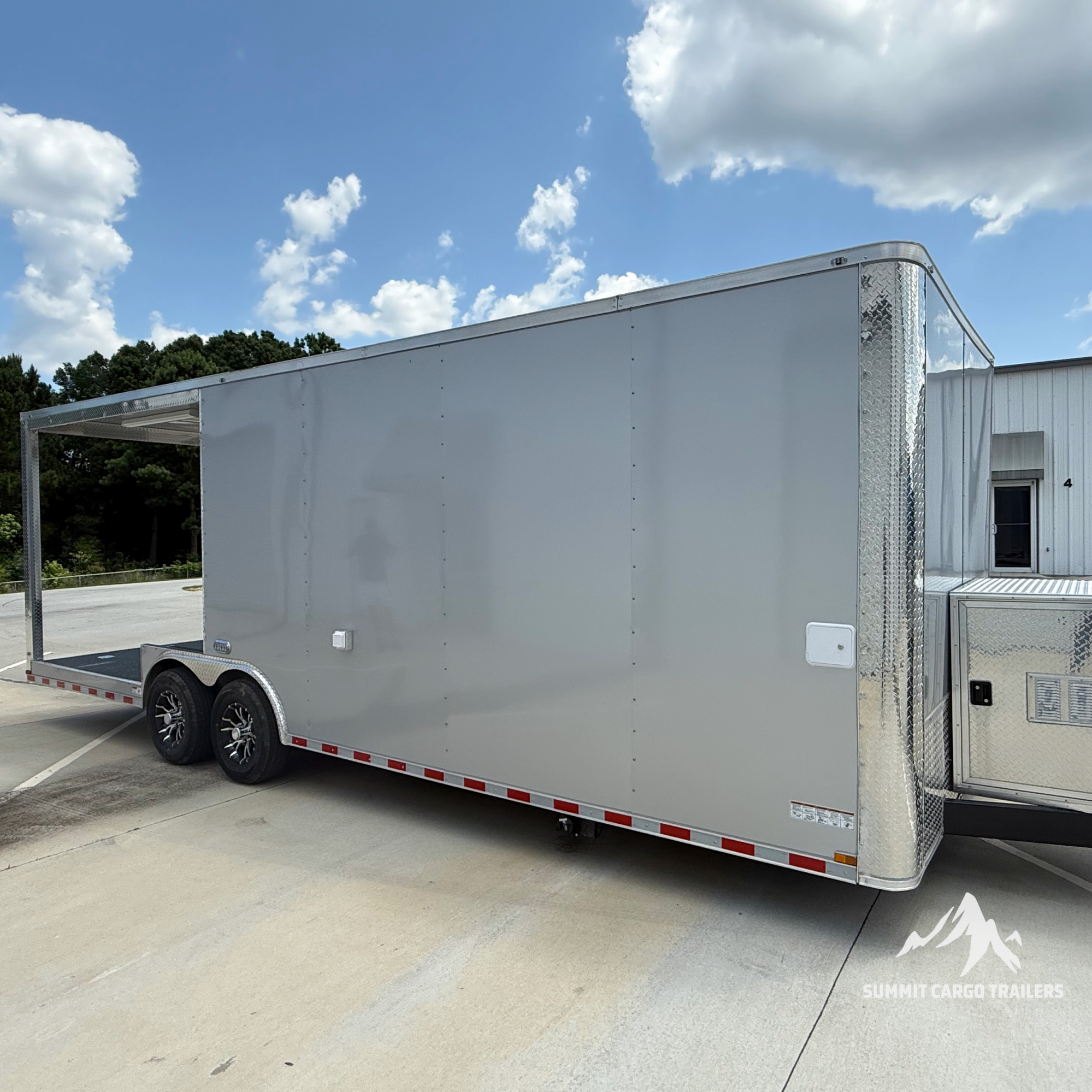 8.5X26TA3 Silver Concession Porch Trailer