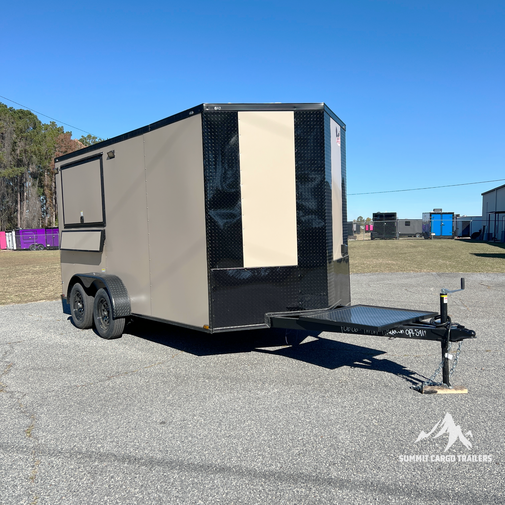 7X14TA Tan Concession Trailer