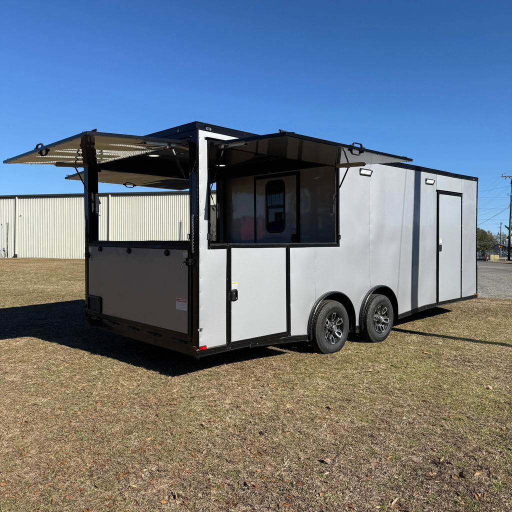 8.5X22TA Silver Gullwing Porch Trailer
