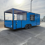 8.5X24TA3 Blue Concession Porch Trailer