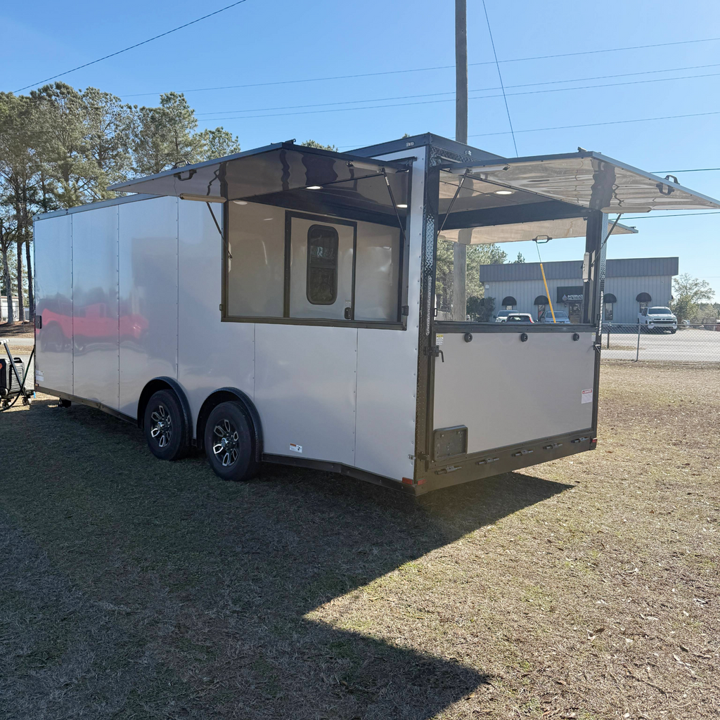 8.5X22TA Silver Gullwing Porch Trailer