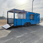 8.5X24TA3 Blue Concession Porch Trailer
