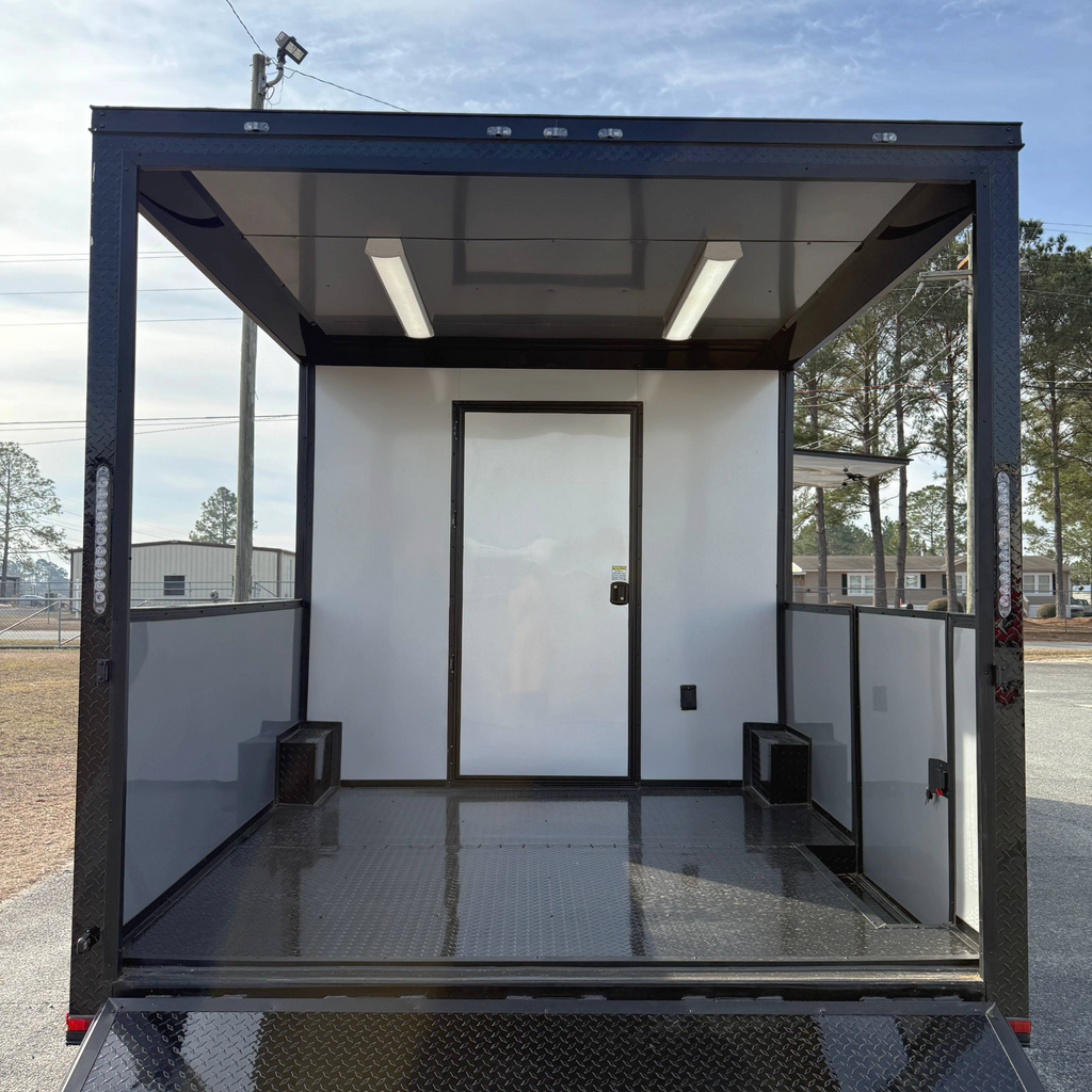 8.5X24TA3 Blue Concession Porch Trailer