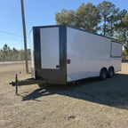 8.5X22TA Silver Gullwing Porch Trailer