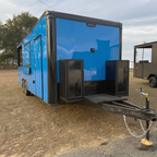 8.5X24TA3 Blue Concession Porch Trailer