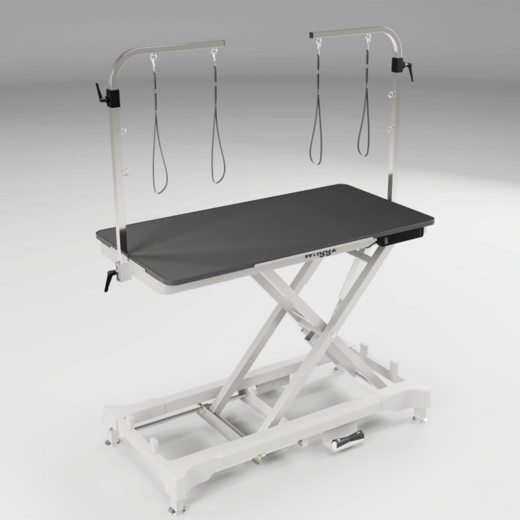 Waggz Step-Low White Electric Dog Grooming Table