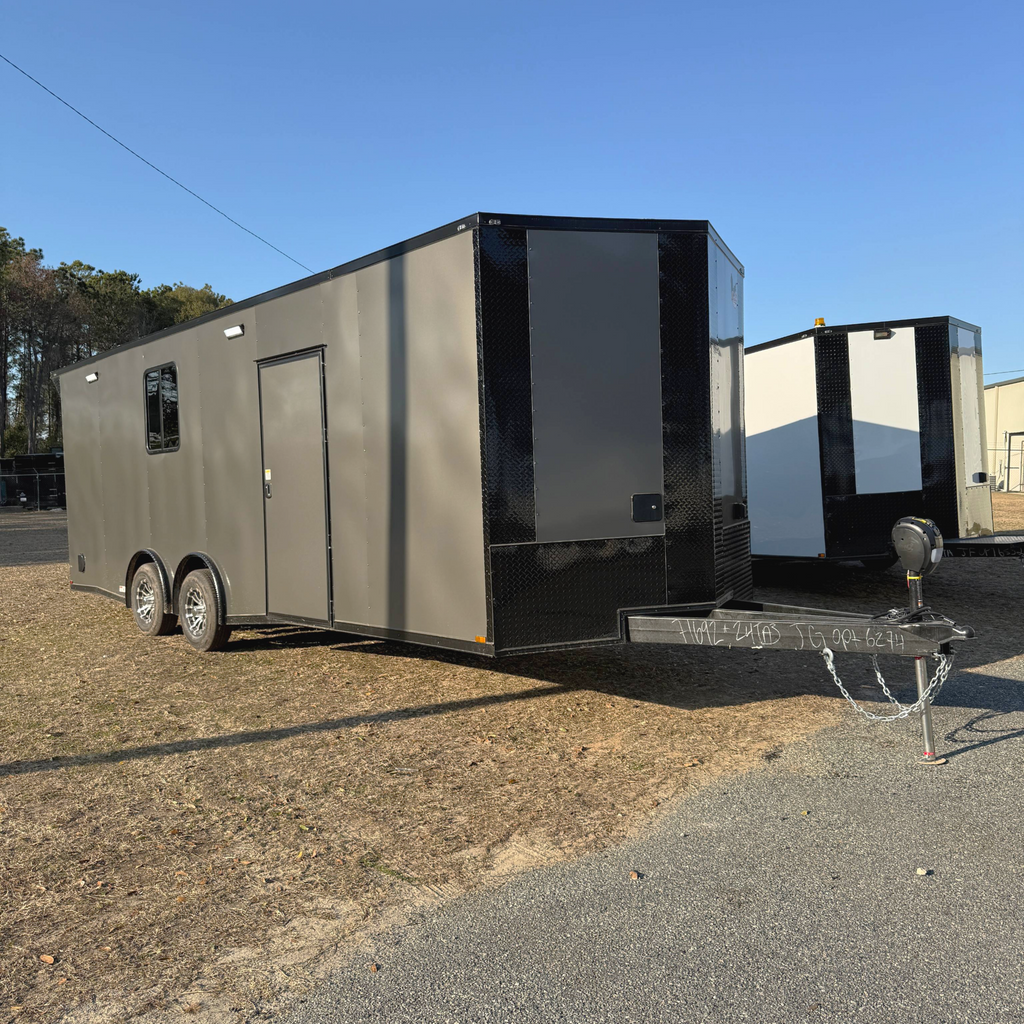 8.5X24TA3 Charcoal Race Ready Trailer