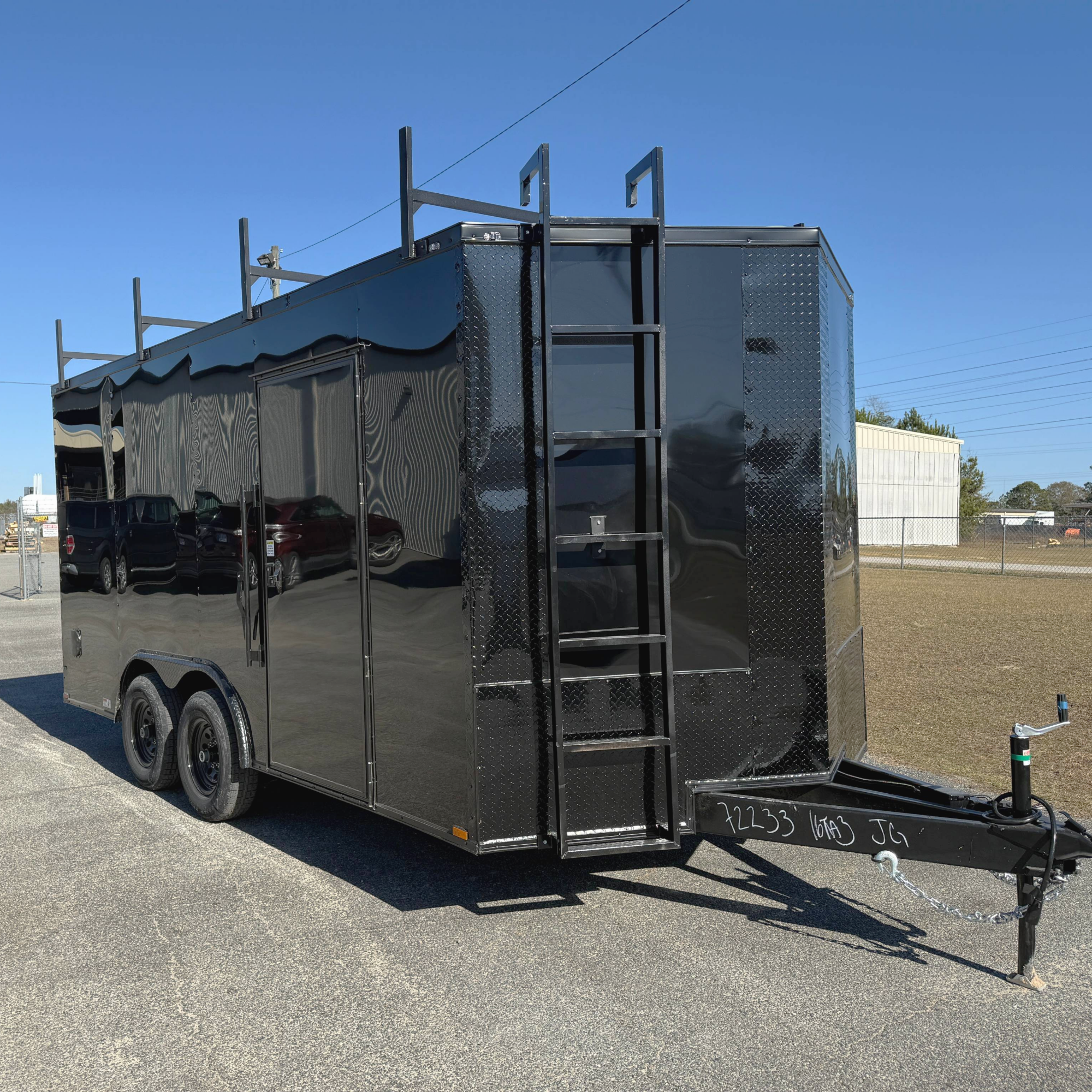 8.5X16TA3 Black Work Trailer