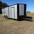 8.5X22TA Silver Gullwing Porch Trailer