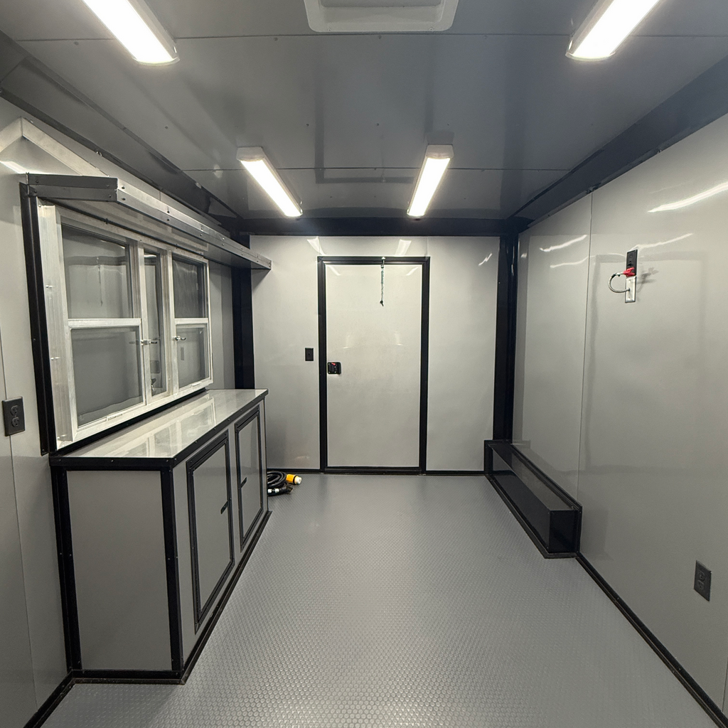 8.5X24TA3 Blue Concession Porch Trailer