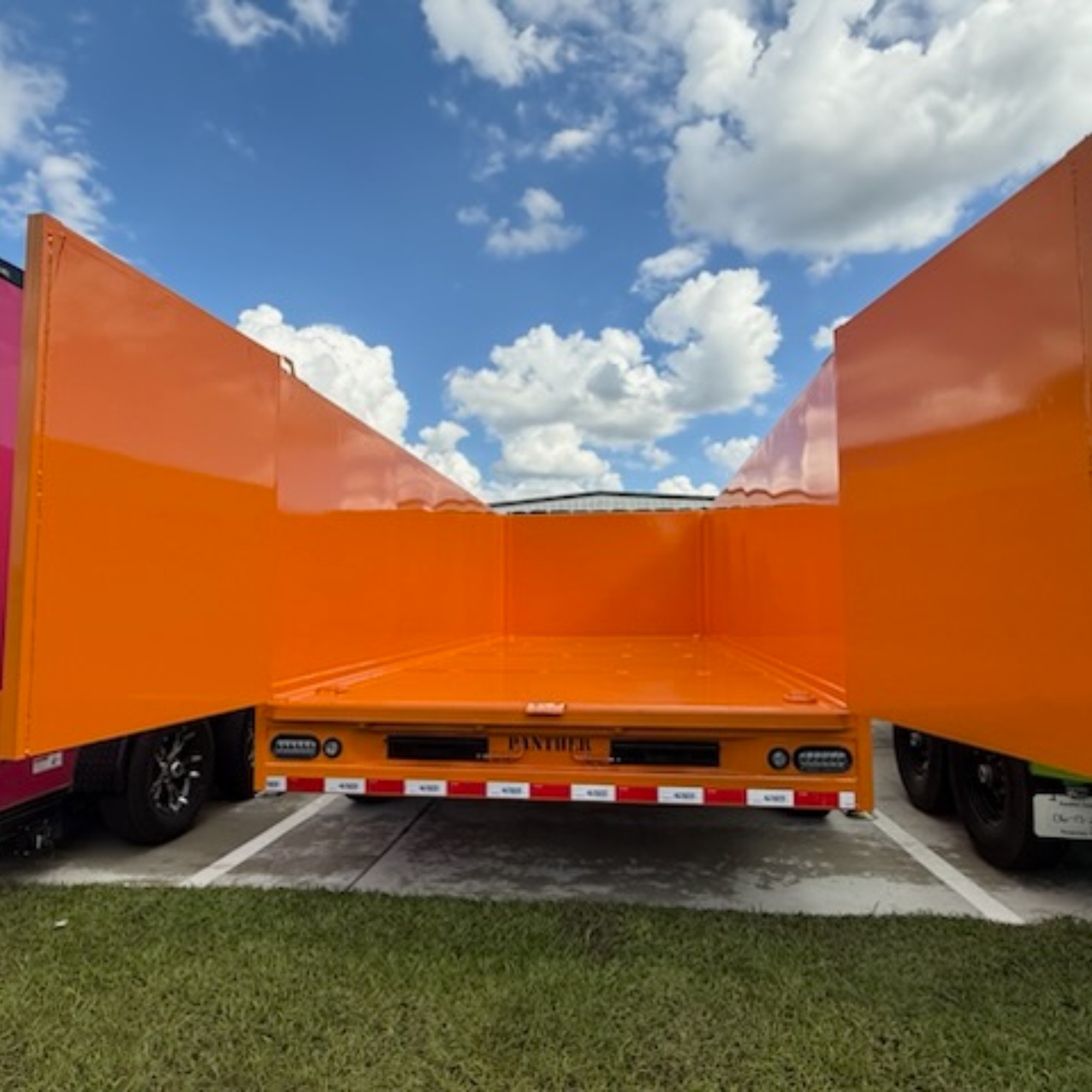 7X16TA Bright Orange Dump Trailer