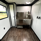 7X14TA Pink Dog Grooming Trailer