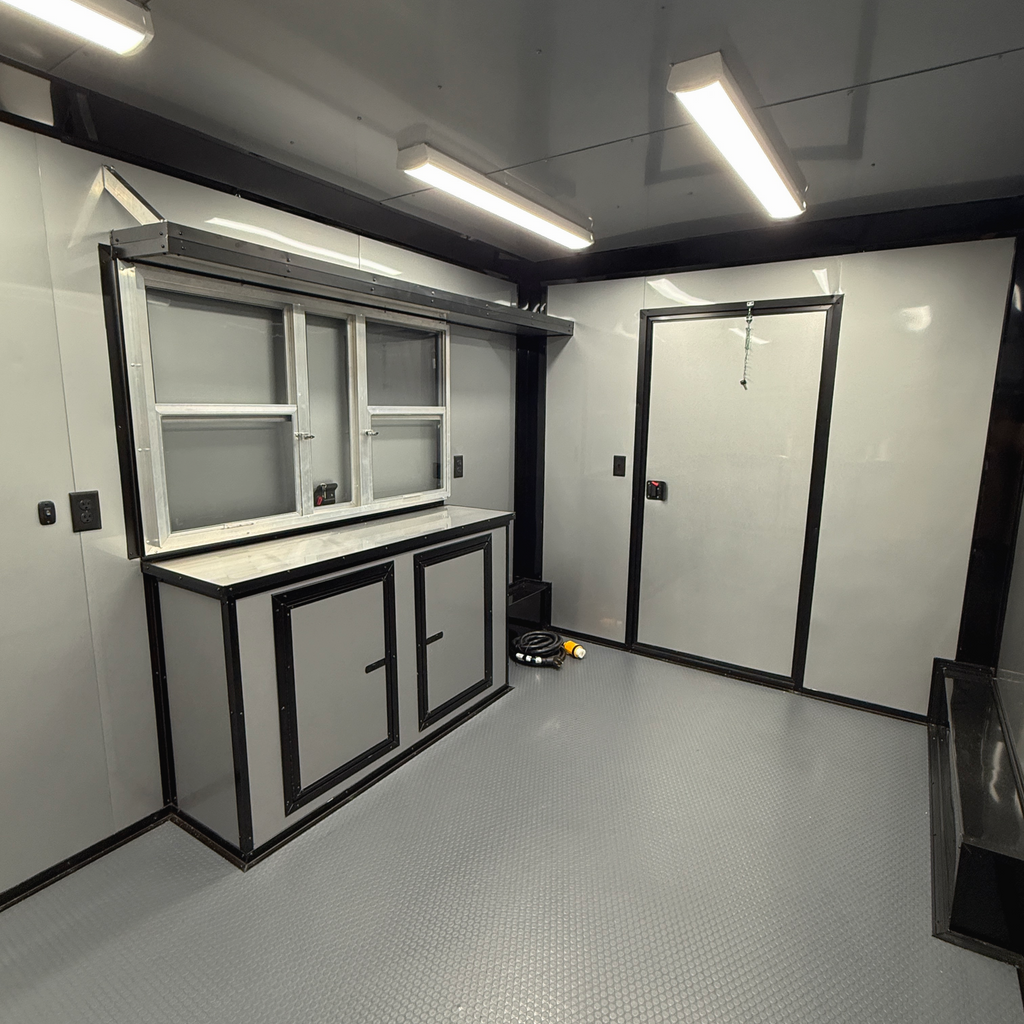 8.5X24TA3 Blue Concession Porch Trailer