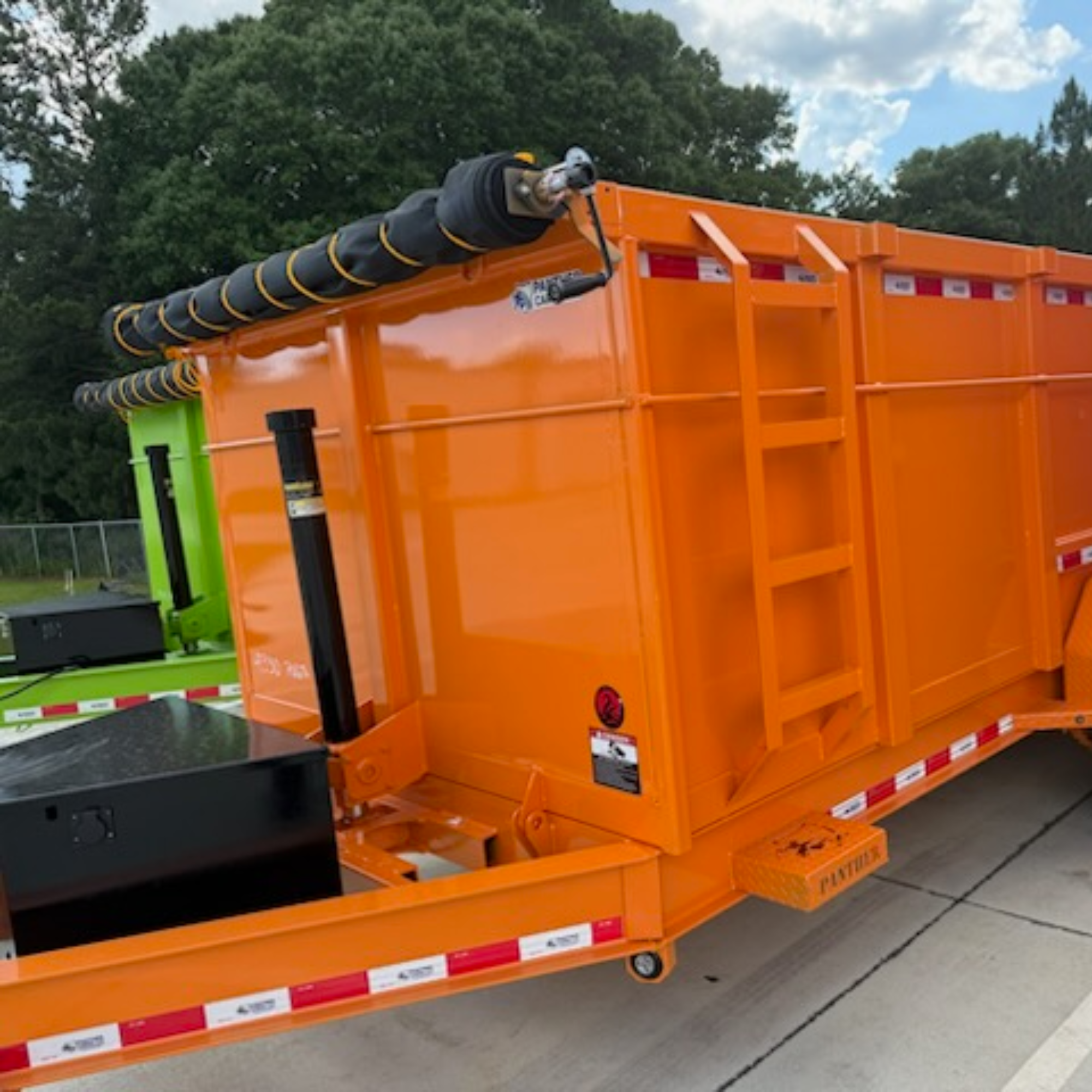 7X16TA Bright Orange Dump Trailer