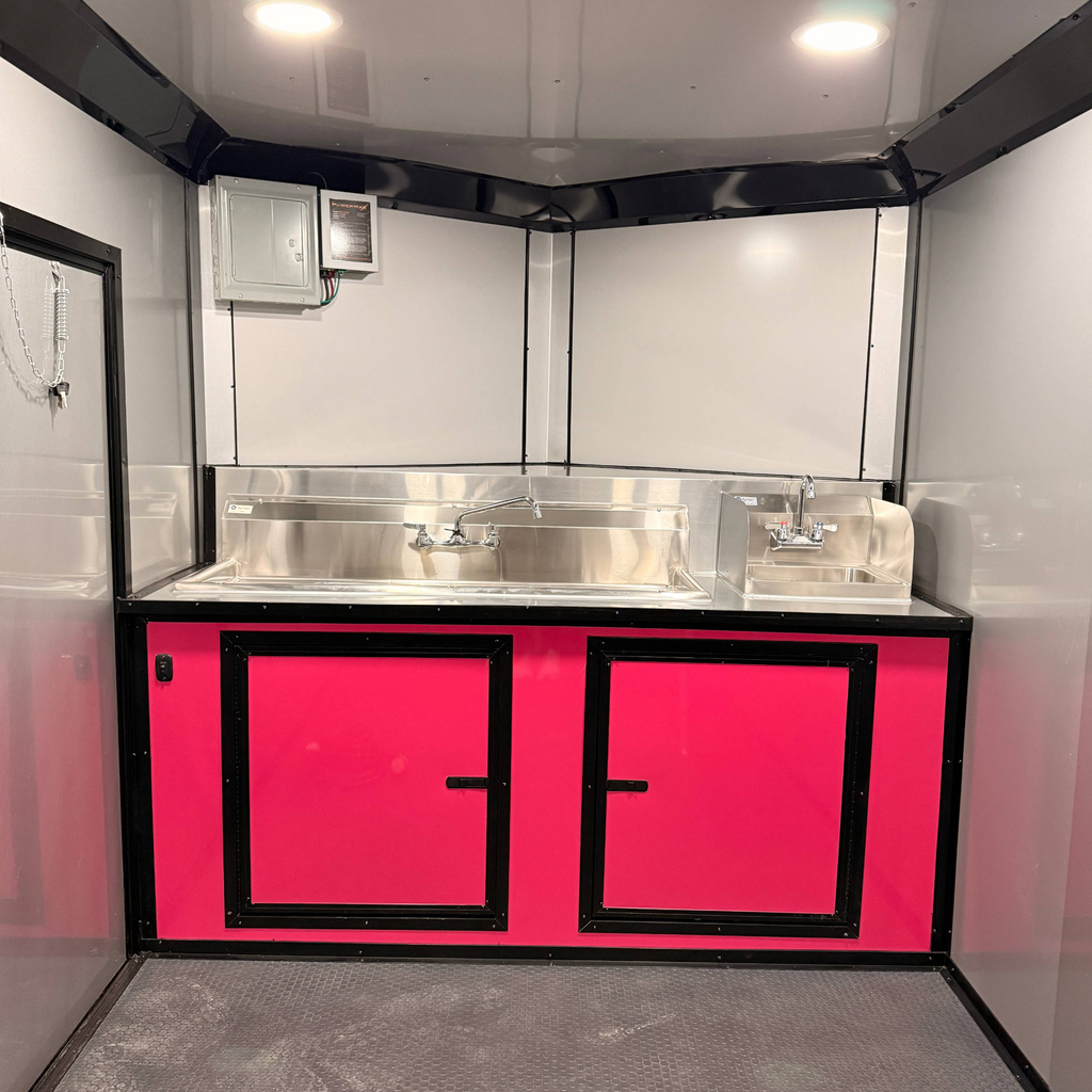 7X14TA Pink Concession Trailer