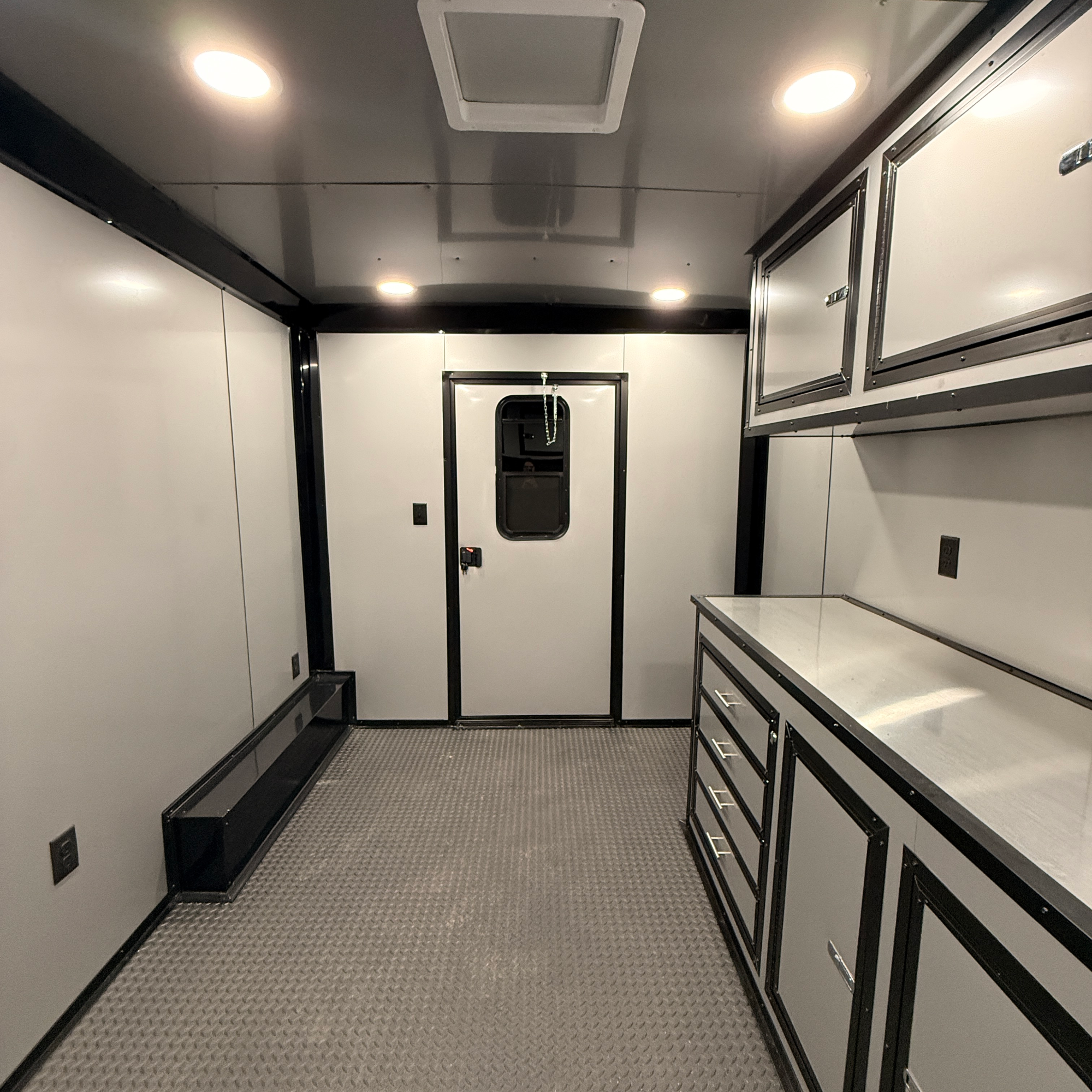 8.5X22TA3 Black Concession Gullwing Porch Trailer