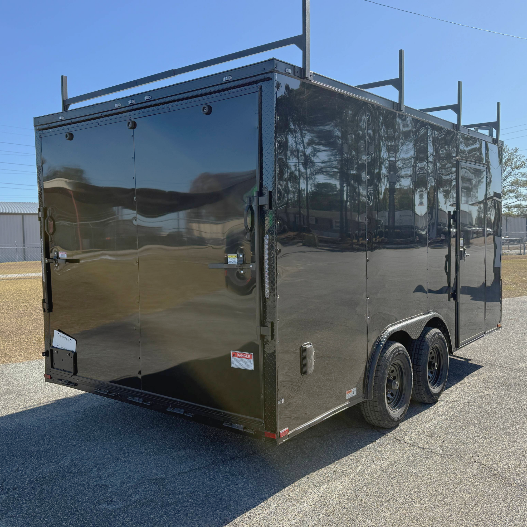 8.5X16TA3 Black Work Trailer