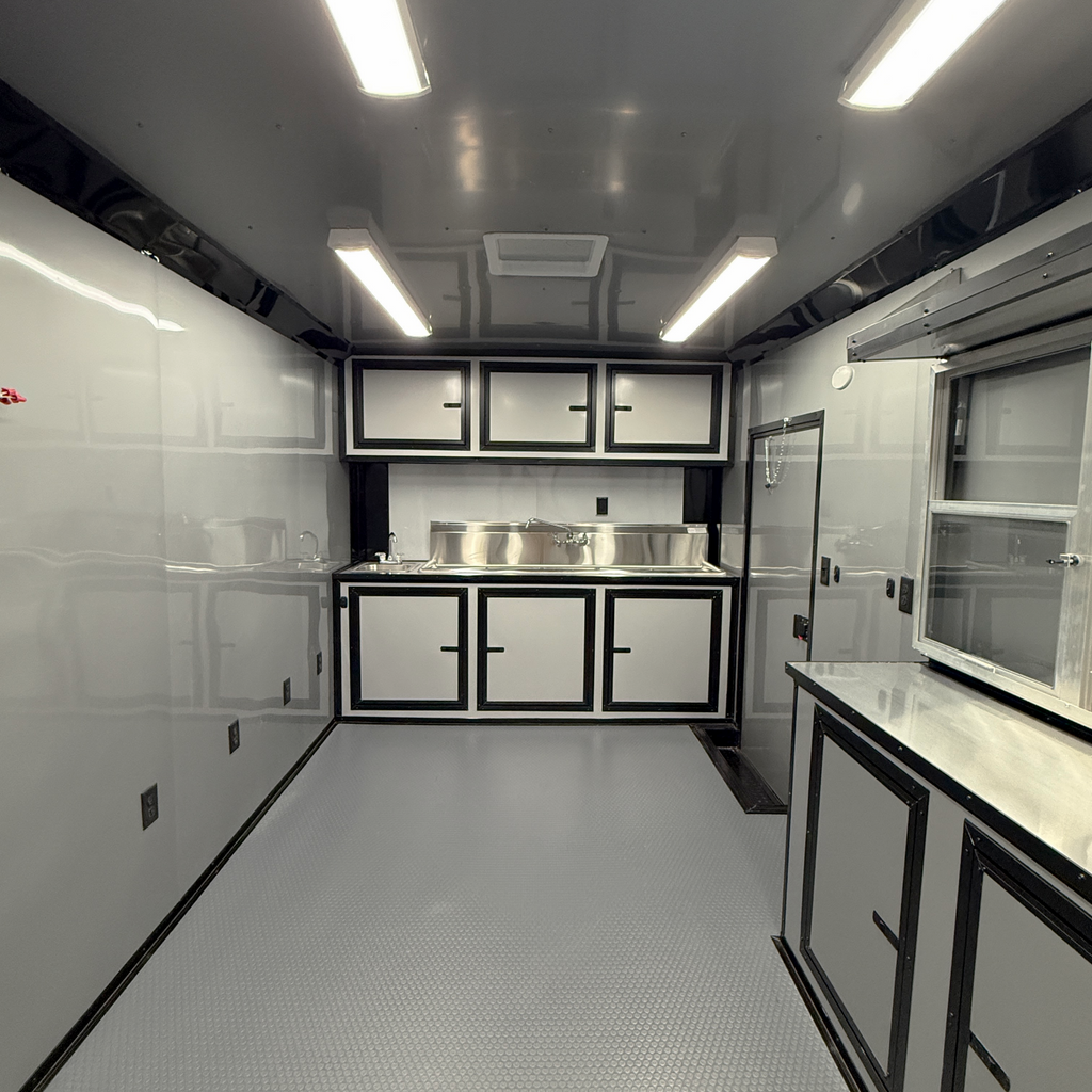 8.5X24TA3 Blue Concession Porch Trailer