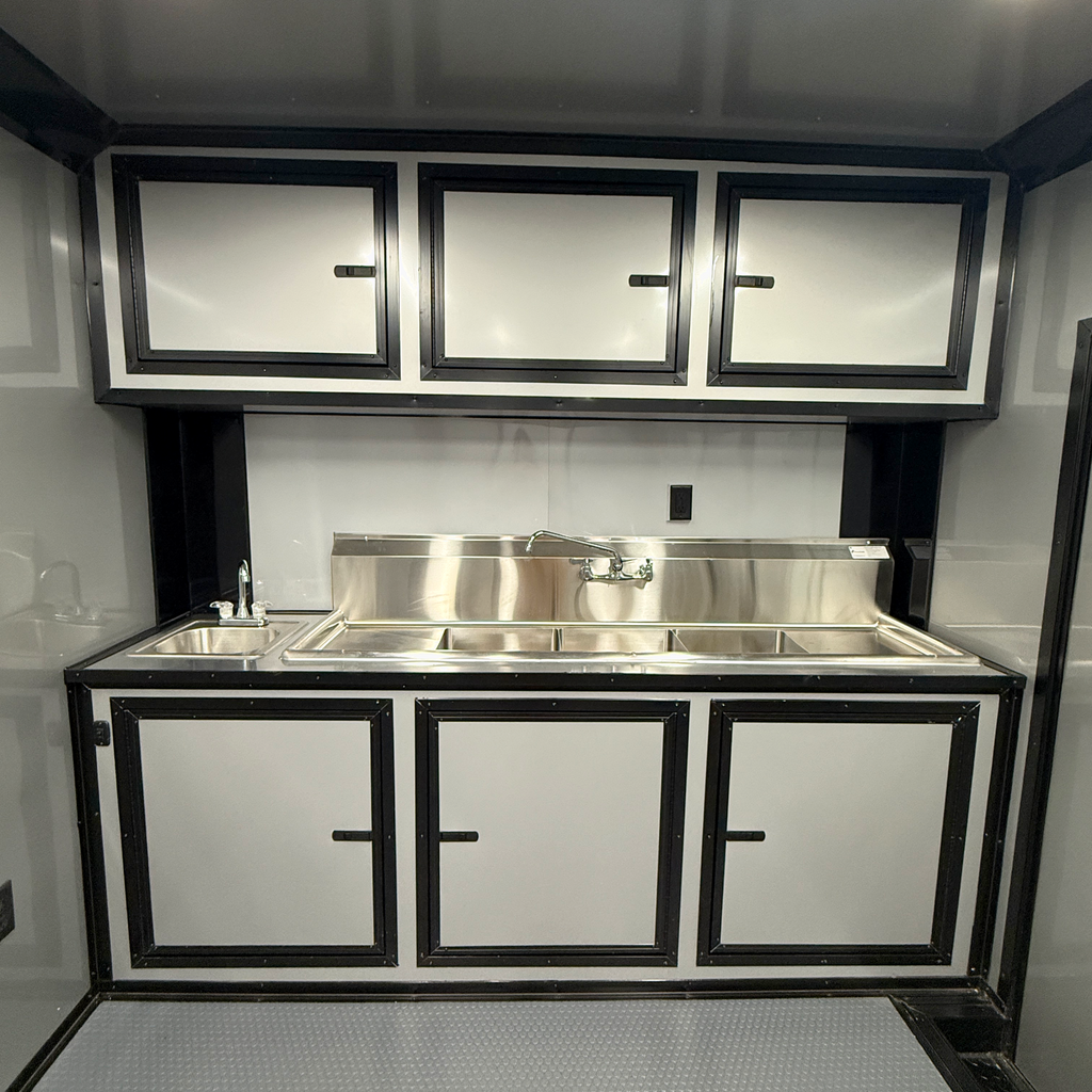 8.5X24TA3 Blue Concession Porch Trailer