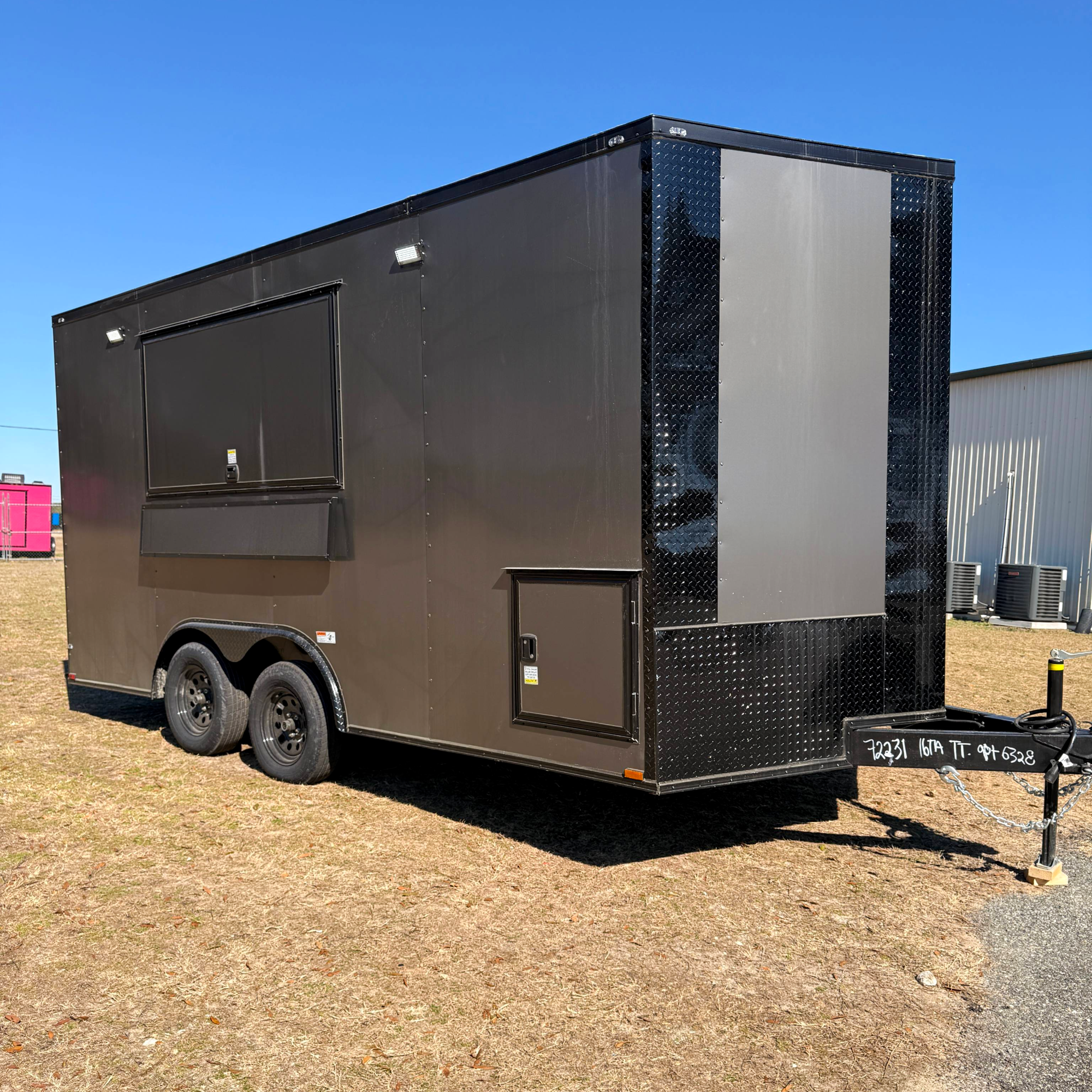 8.5X16TA Charcoal Concession Trailer