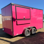 7X14TA Pink Concession Trailer