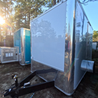 7X12SA5 White Bathroom Trailer