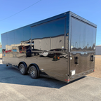 8.5X22TA3 Black Concession Gullwing Porch Trailer
