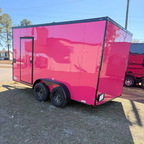 7X14TA Pink Concession Trailer