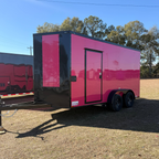 7X14TA Pink Concession Trailer