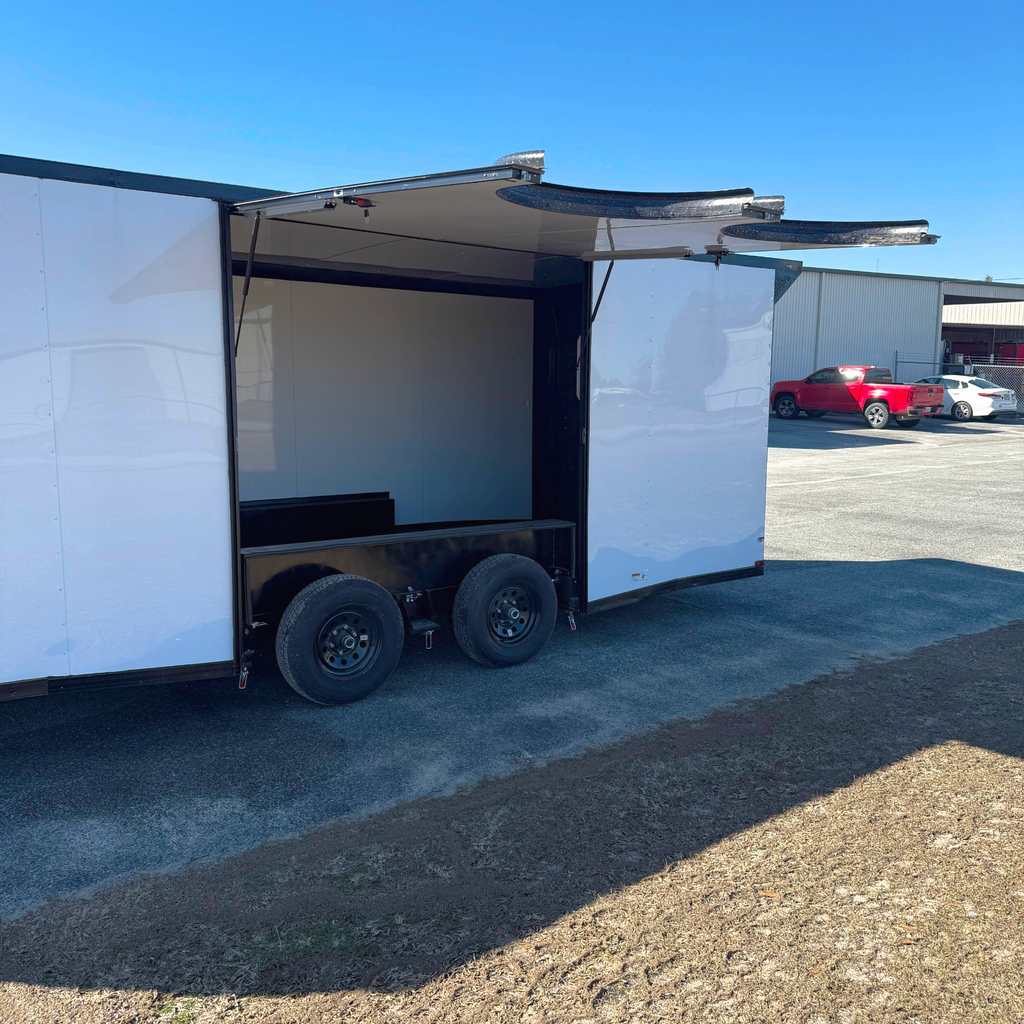 8.5X24TA3 White Car Hauler Trailer