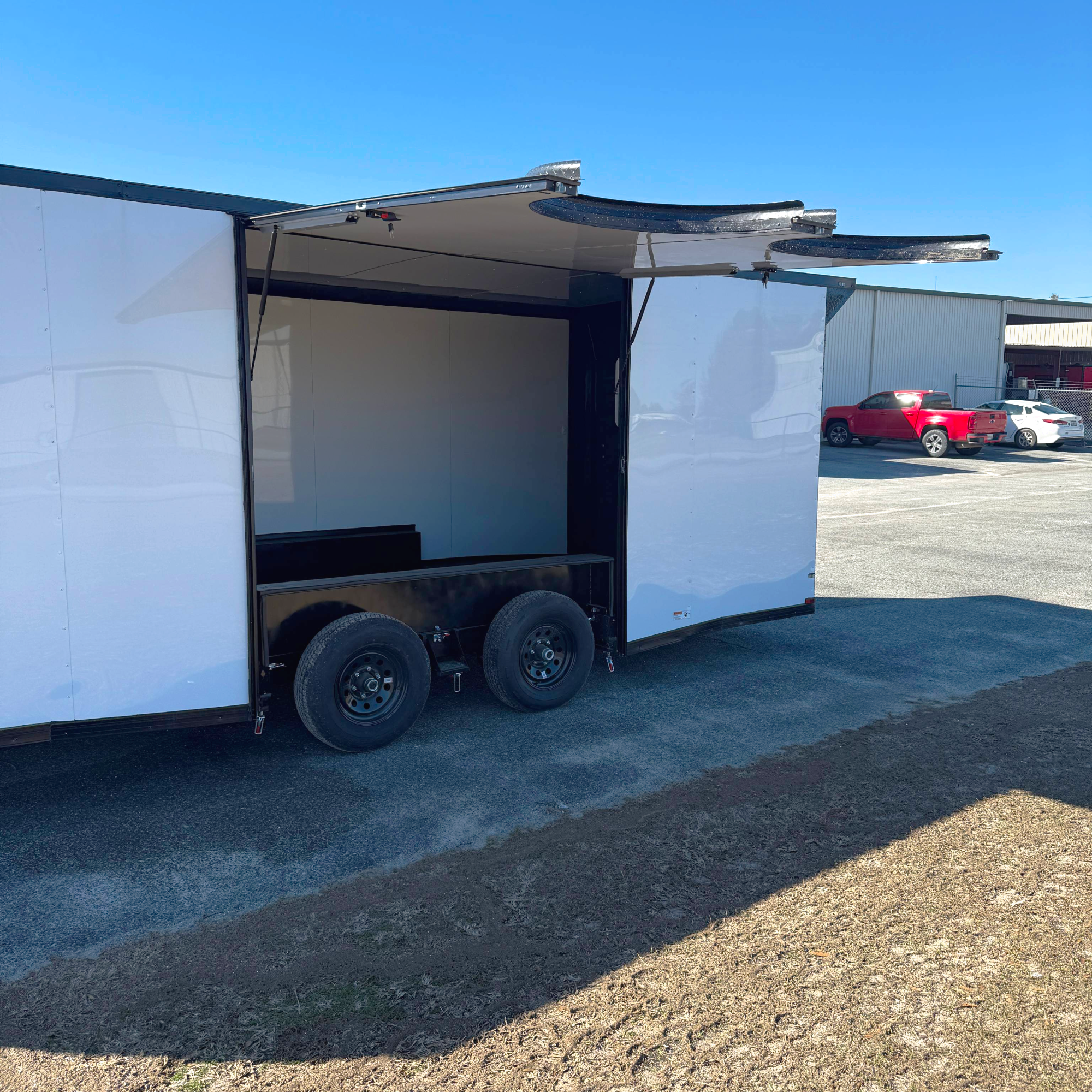 8.5X24TA3 White Car Hauler Trailer