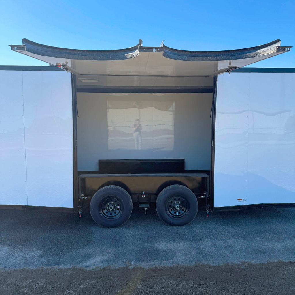8.5X24TA3 White Car Hauler Trailer
