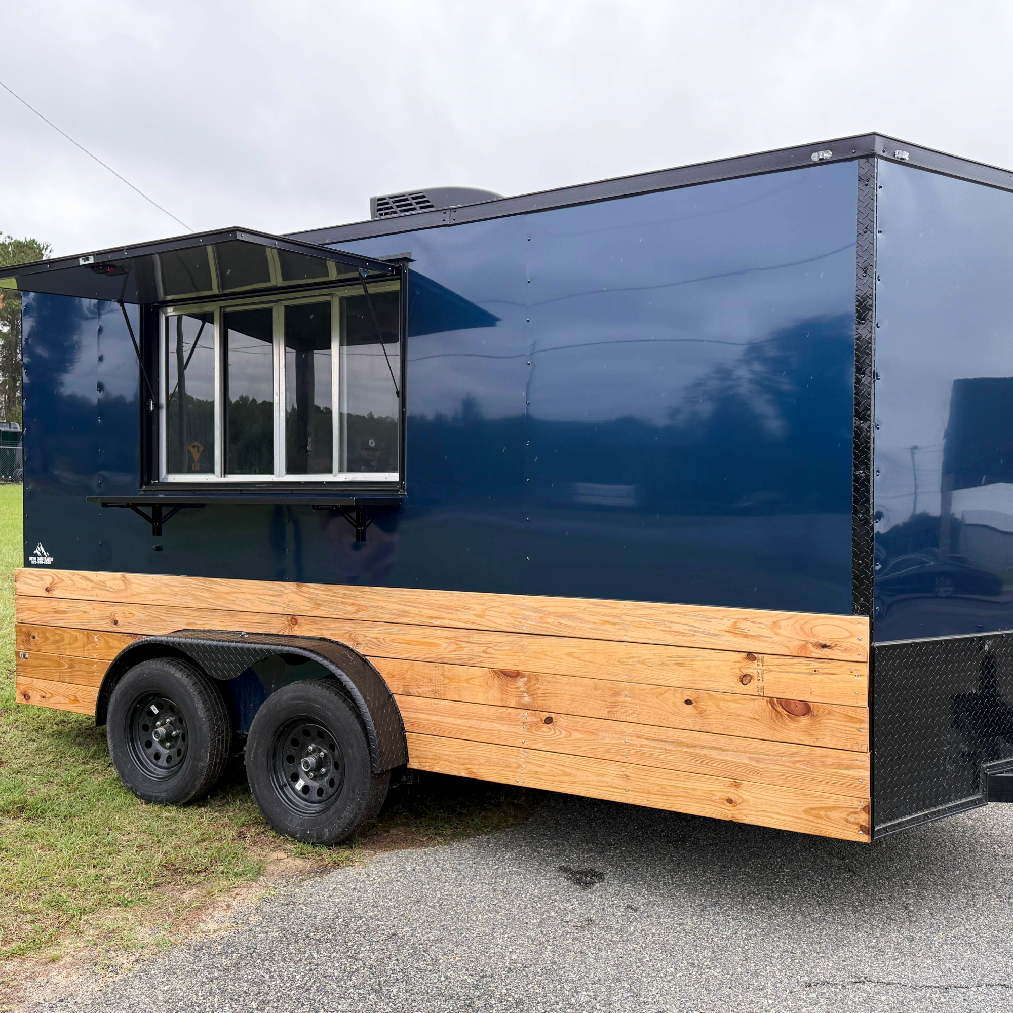 7X14TA Indigo Blue Concession Trailer