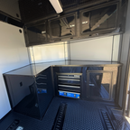 8.5X16TA3 Black & White Car Hauler Trailer