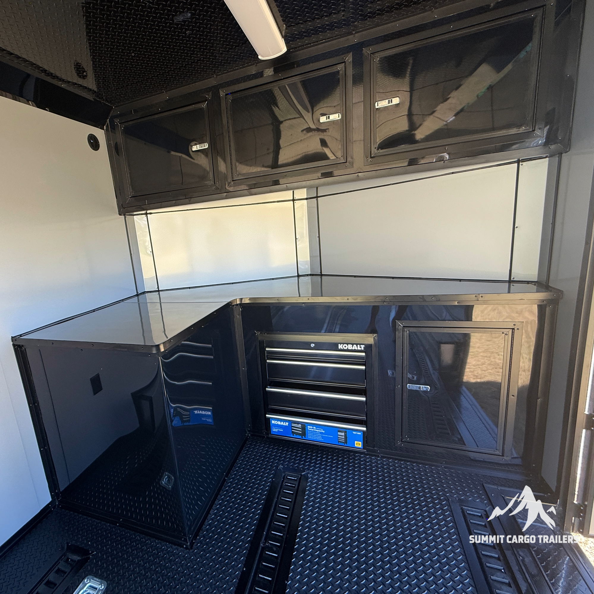 8.5X16TA3 Black & White Car Hauler Trailer