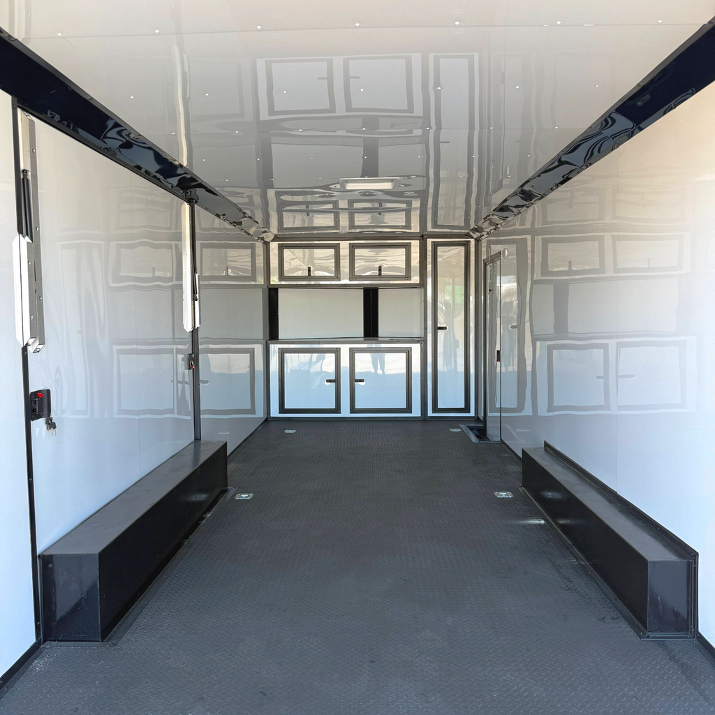 8.5X24TA3 White Car Hauler Trailer