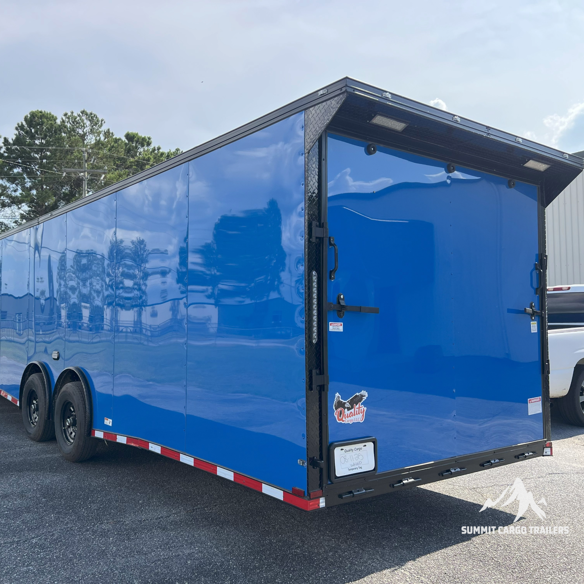 8.5X32TA5 Bright Blue Car Hauler Trailer