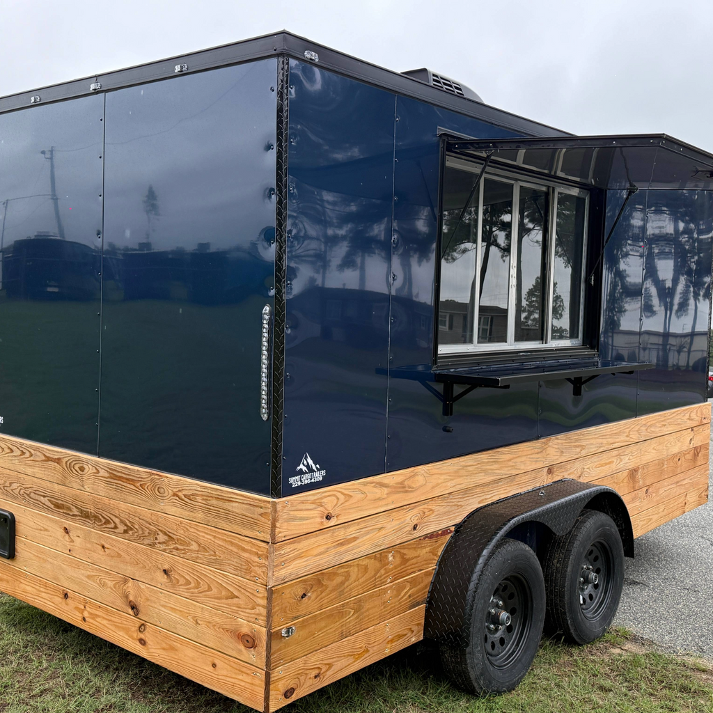 7X14TA Indigo Blue Concession Trailer