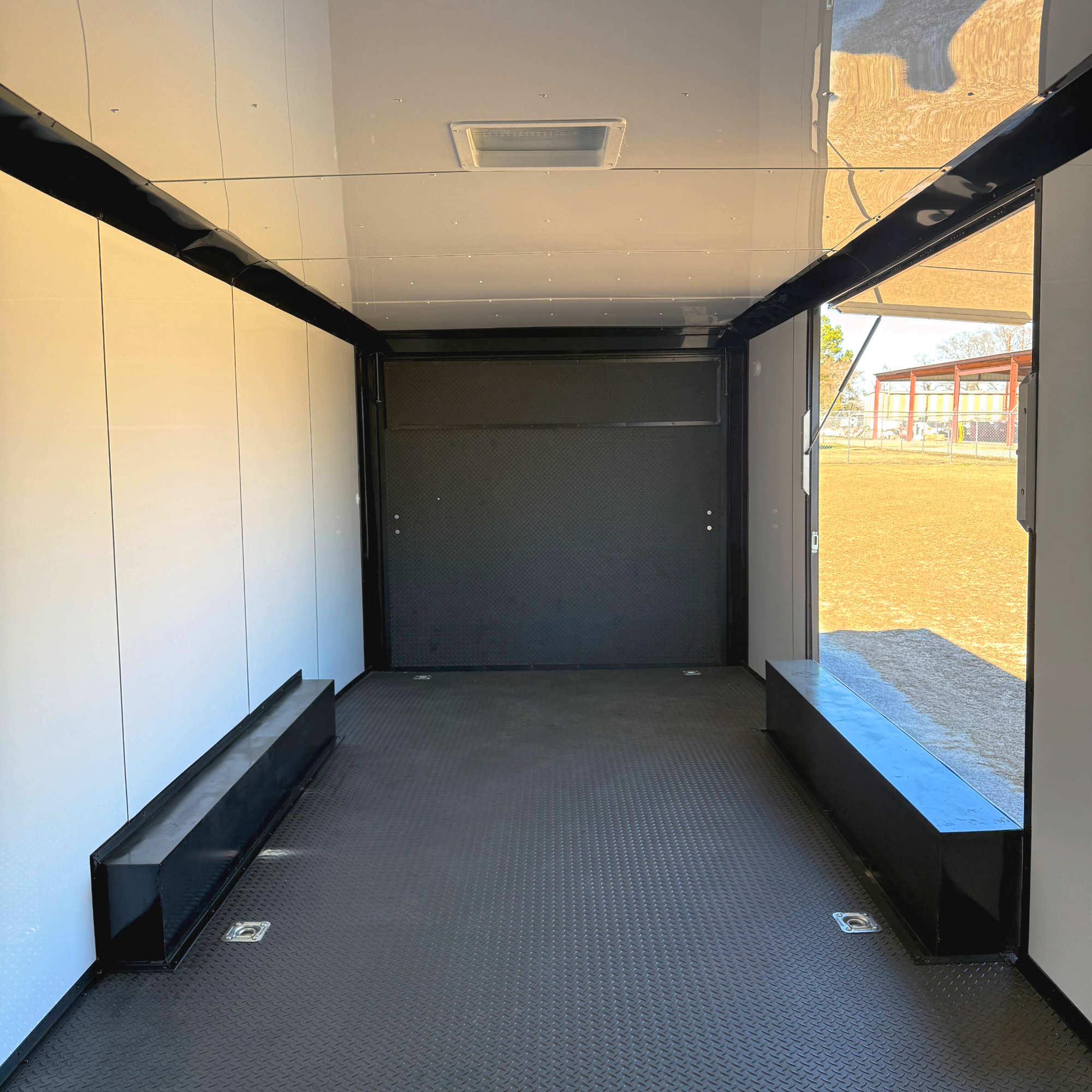 8.5X24TA3 White Car Hauler Trailer