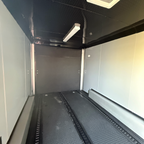 8.5X16TA3 Black & White Car Hauler Trailer