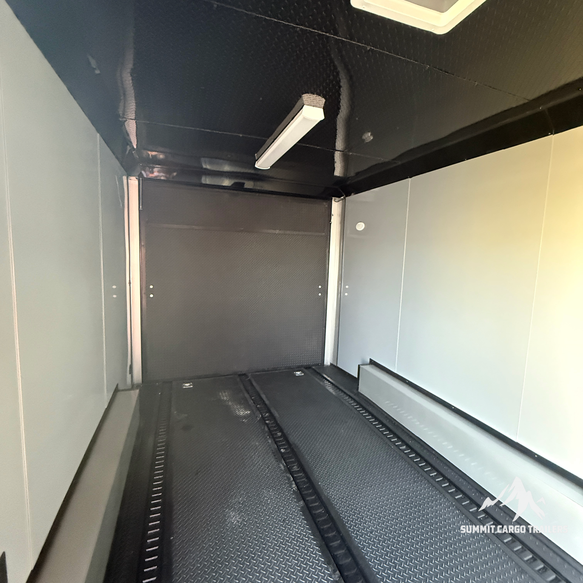 8.5X16TA3 Black & White Car Hauler Trailer