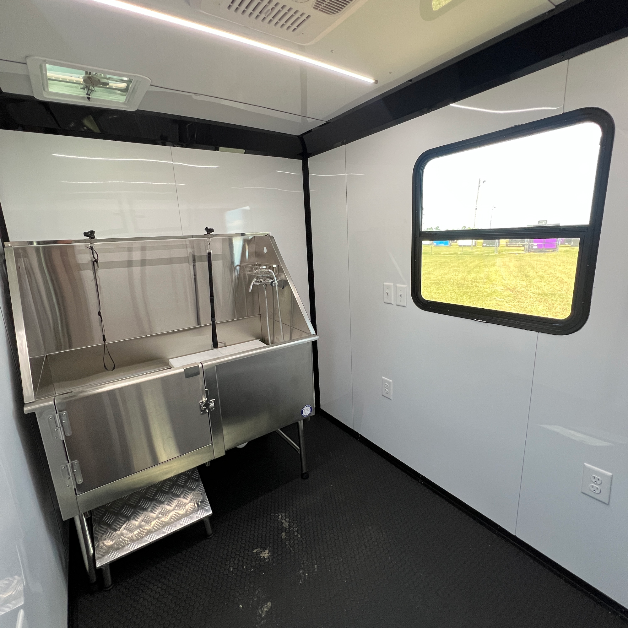 6X12TA Water Blue Pet Grooming Trailer