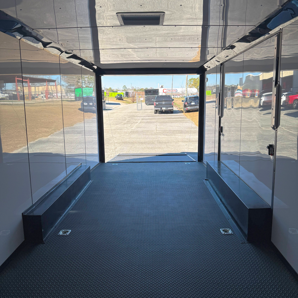 8.5X24TA3 White Car Hauler Trailer