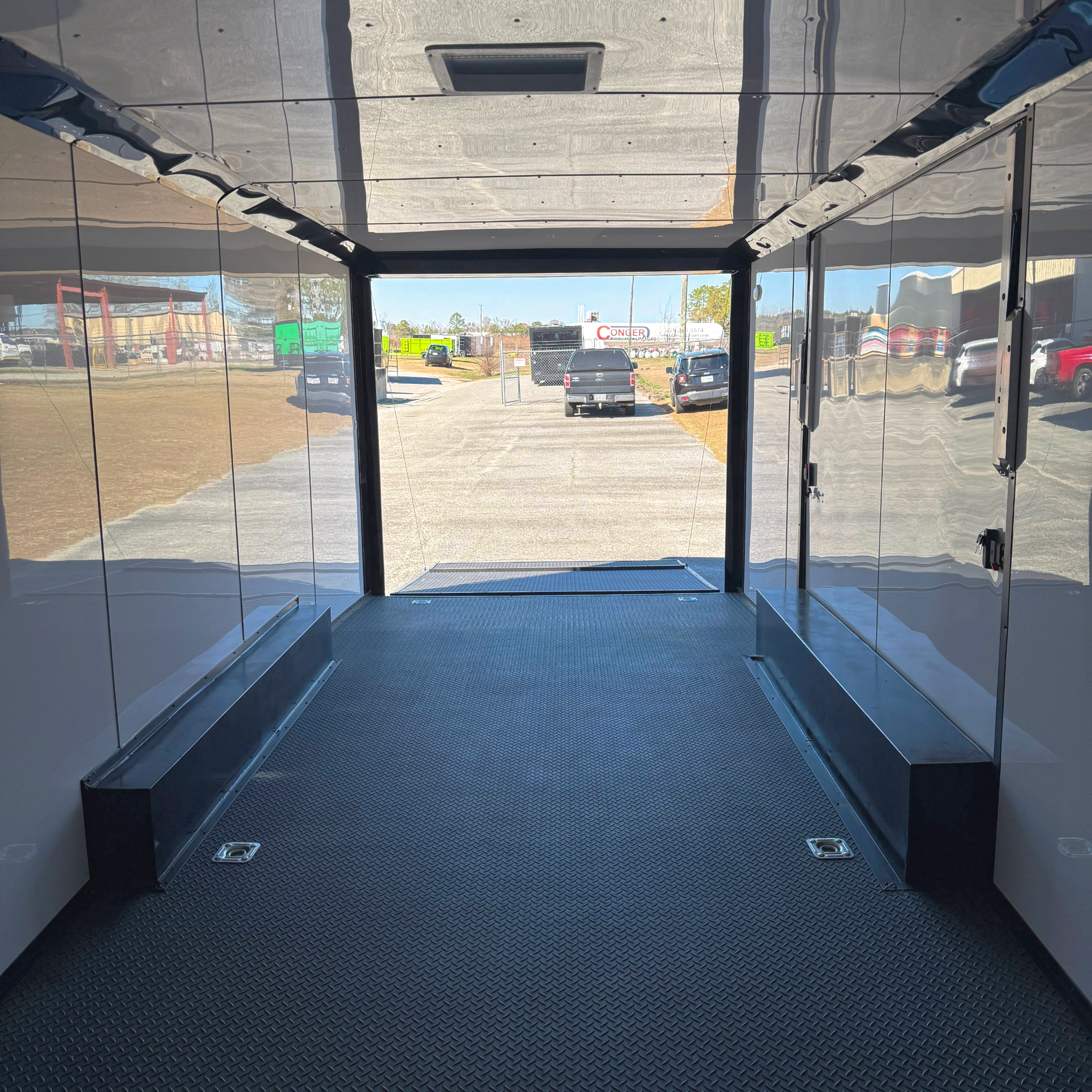 8.5X24TA3 White Car Hauler Trailer