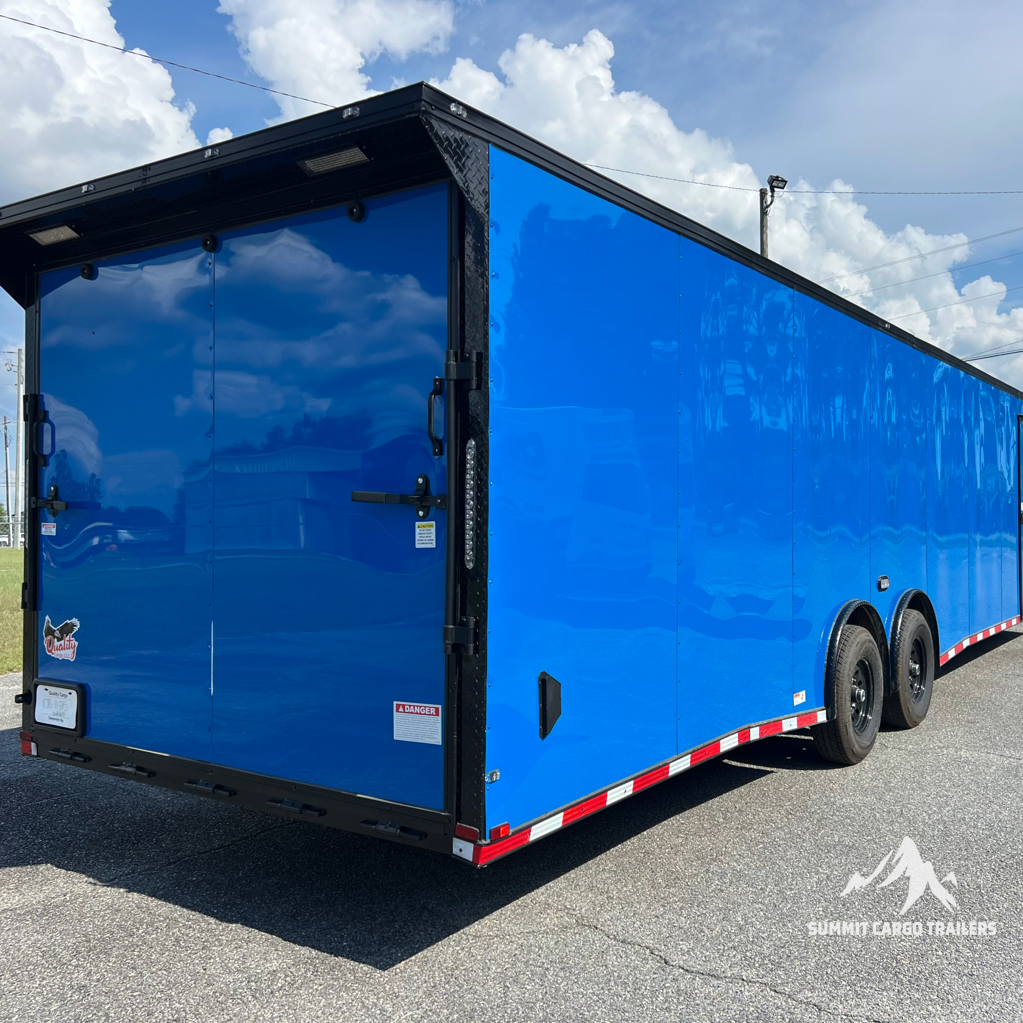 8.5X32TA5 Bright Blue Car Hauler Trailer