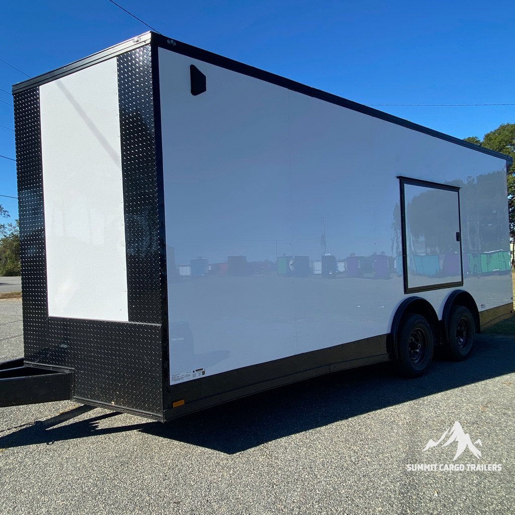 8.5X20TA3 White Car Hauler Trailer